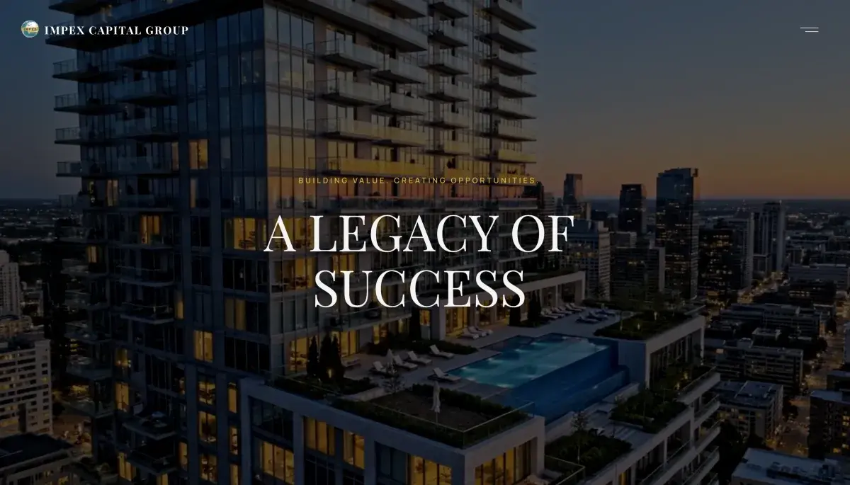 Impex Capital Group website homepage